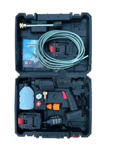 Hidrolavadora Portátil Recargable 20V con Batería y Boquillas Multipropósito